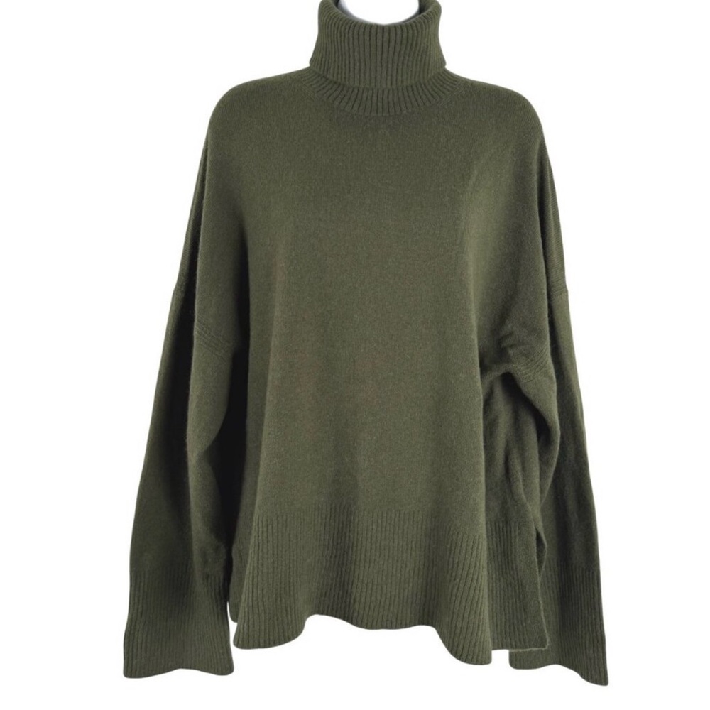 NWT! J. Crew Turtleneck Sweater in Supersoft Yarn Women’s XL Green